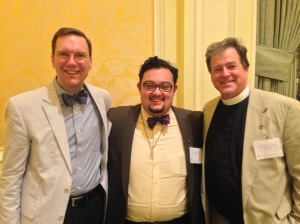 Pictured with The Rt. Rev Nicholas Knisely, Bishop of Rhode Island & The Very Rev. Andrew McGowan, Dean of Berkeley Divinity School.  When did I get so short?
